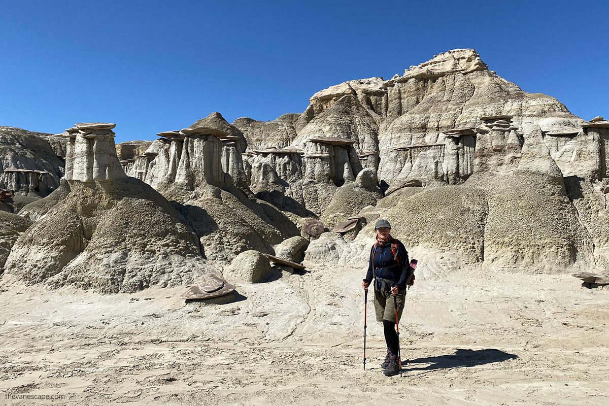 Agnes Stabisnak, the author, is hiking in Ah Shi Sle Pah