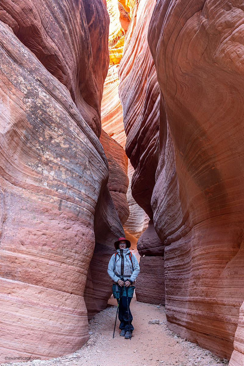 Agnes in Peekaboo Canyon Kanab