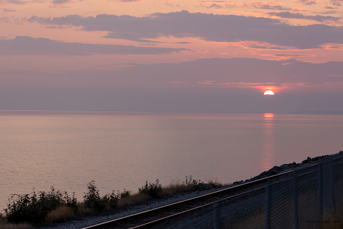 Alaska Railway sunset