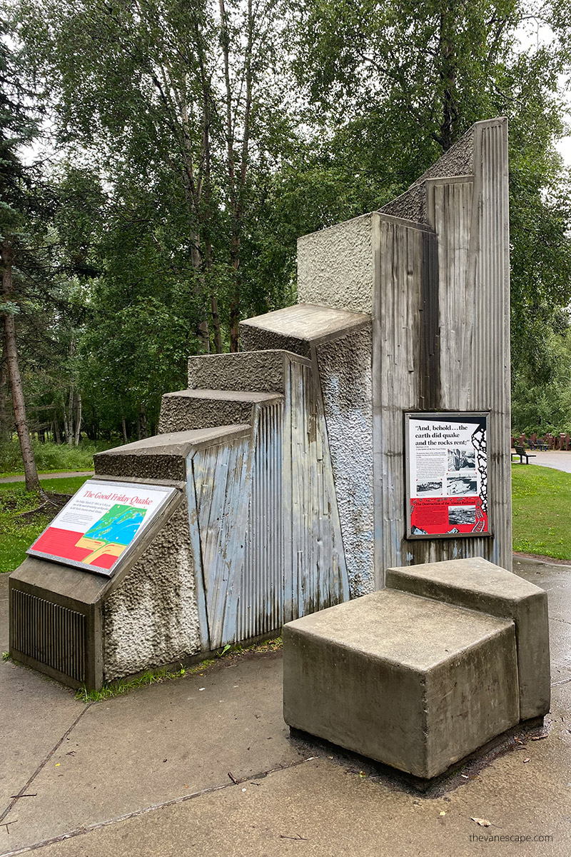 memorial in Earthquake Park 