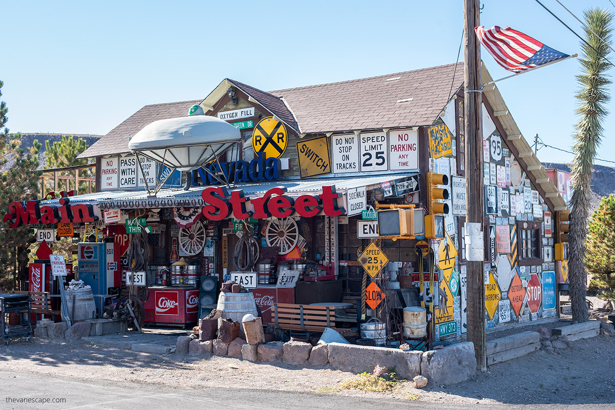 Main Street in Goldfield Nevada Ghost Town