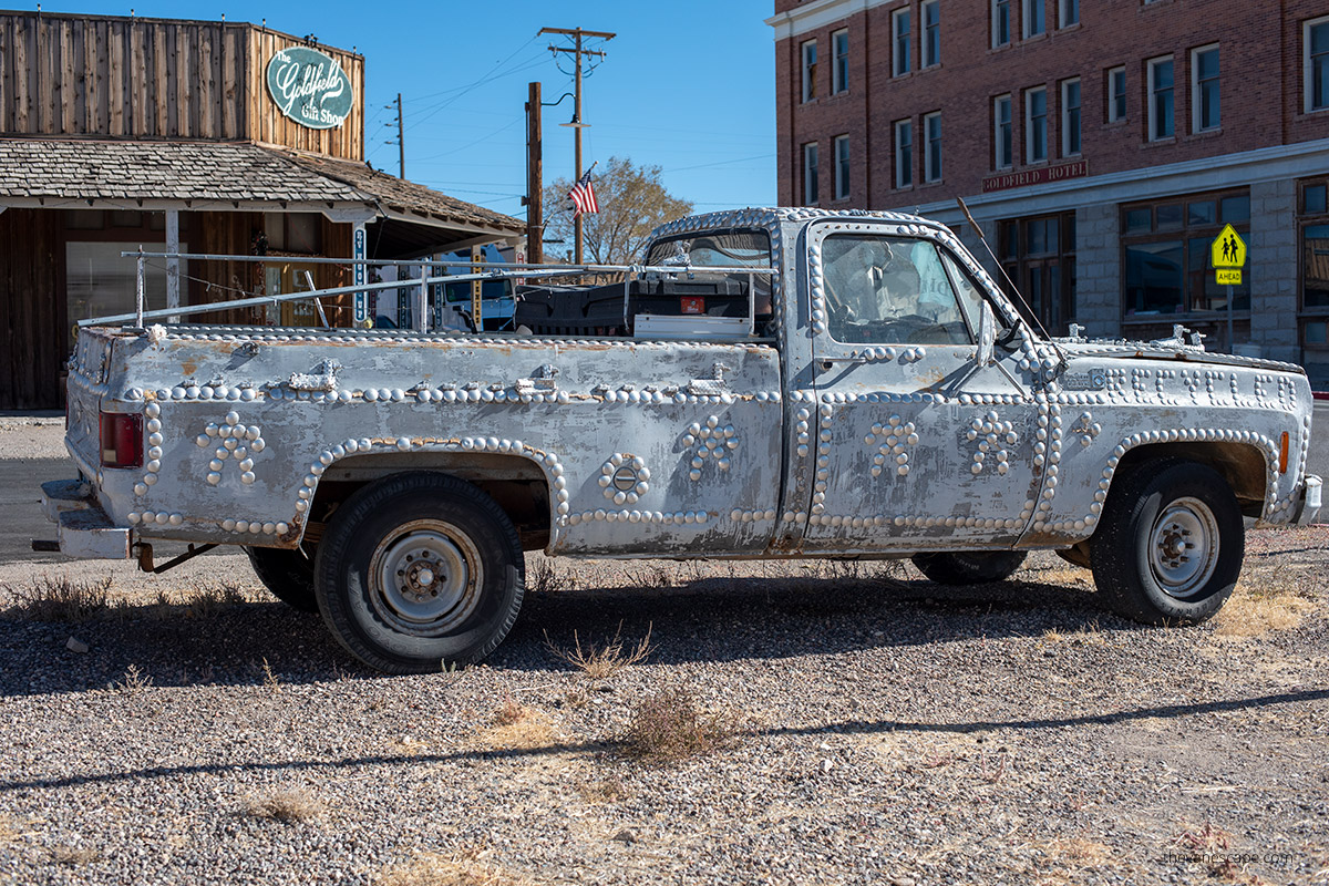 old silver car in Goldfield Nevada Ghost Town