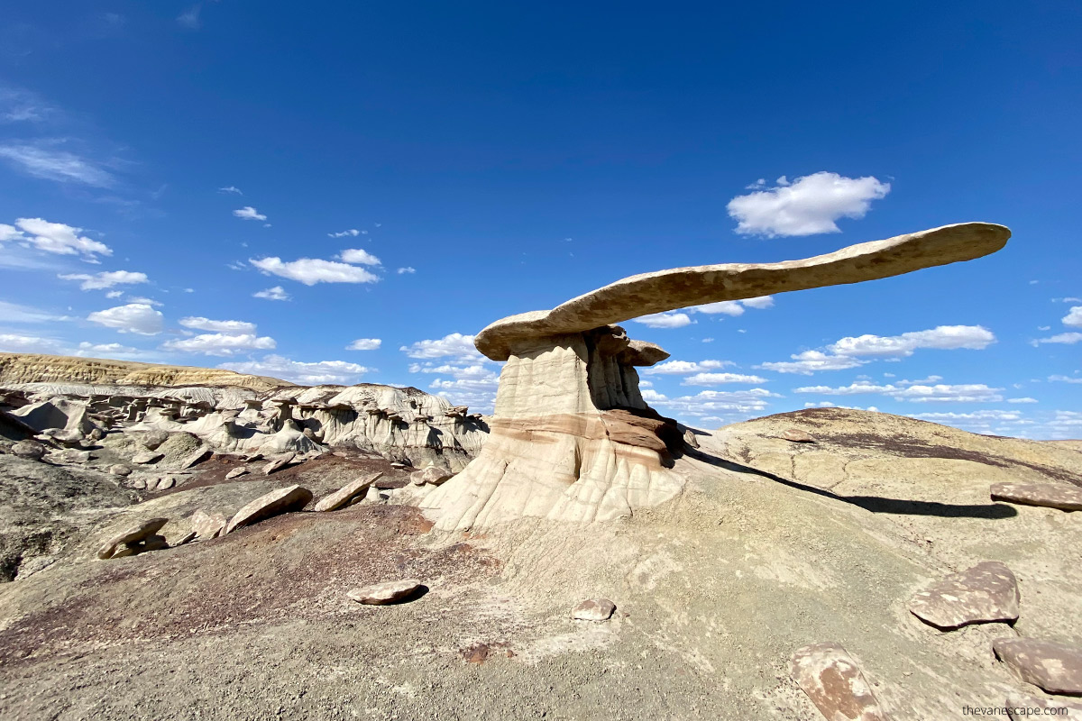 King of Wings rock formation in New Mexico.
