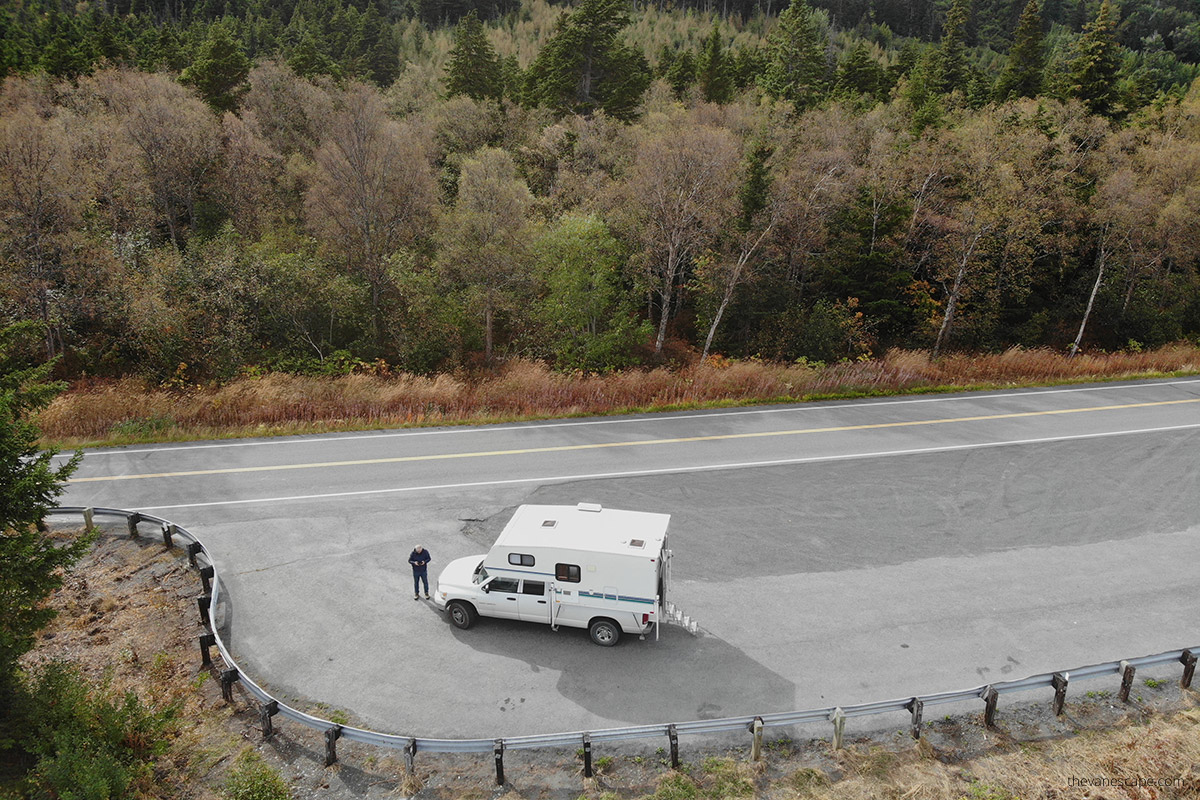 our RV (campertruck) on the way between Anchorage and Seward