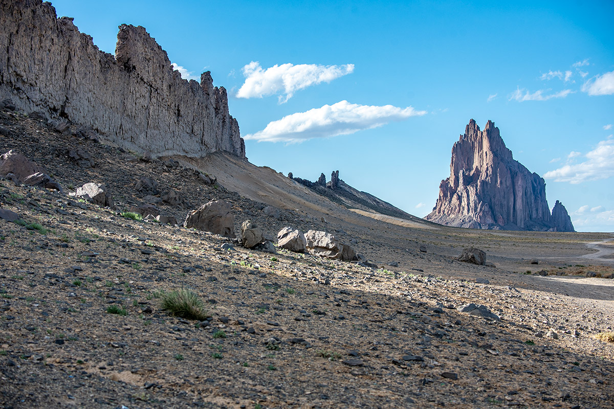 rock wall formation in Shiprock 