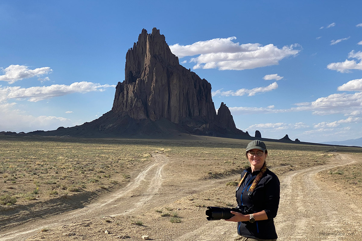 Agnes Stabinska, the author, in Shiprock near Farmington