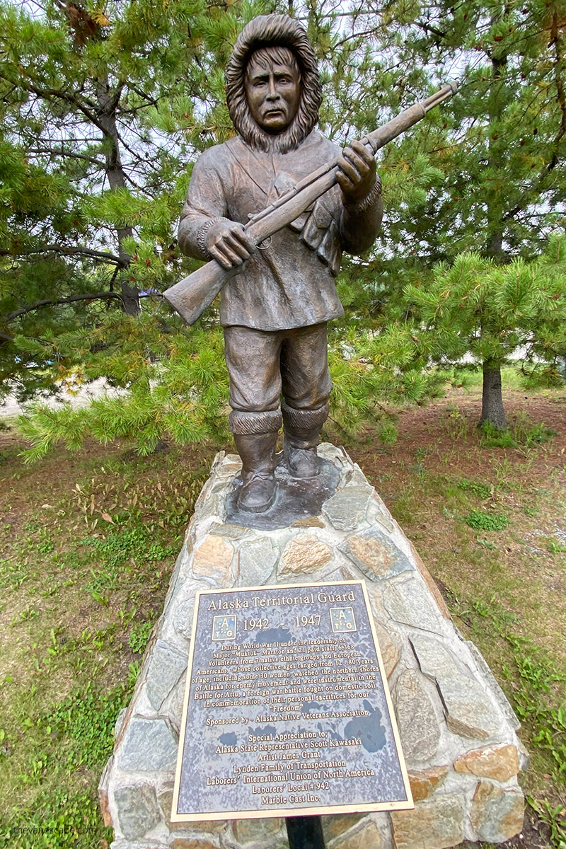 Alaska Territorial Guard 1942-1947 statue in Nenana