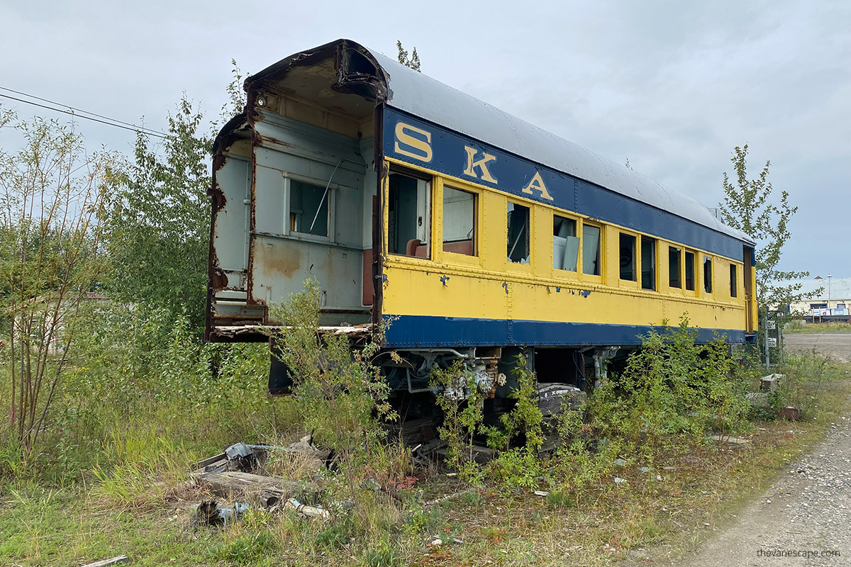  abandoned Alaska Railroad Passenger Car in Nenana