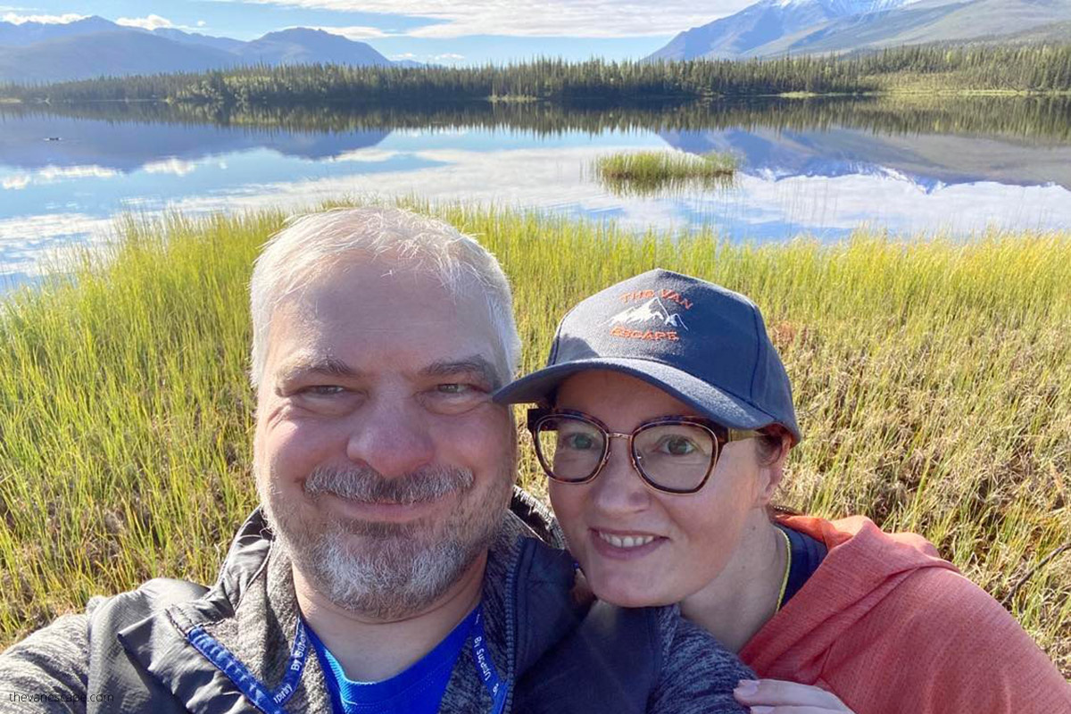 Agnes and Chris in Gates of the Arctic National Park during summer