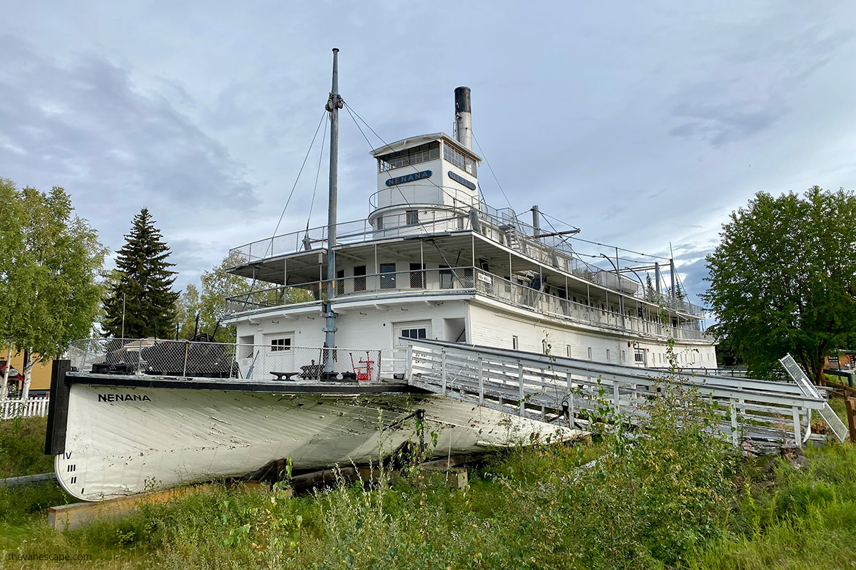 historic SS Nenana in Pioneer Park in Fairbanks