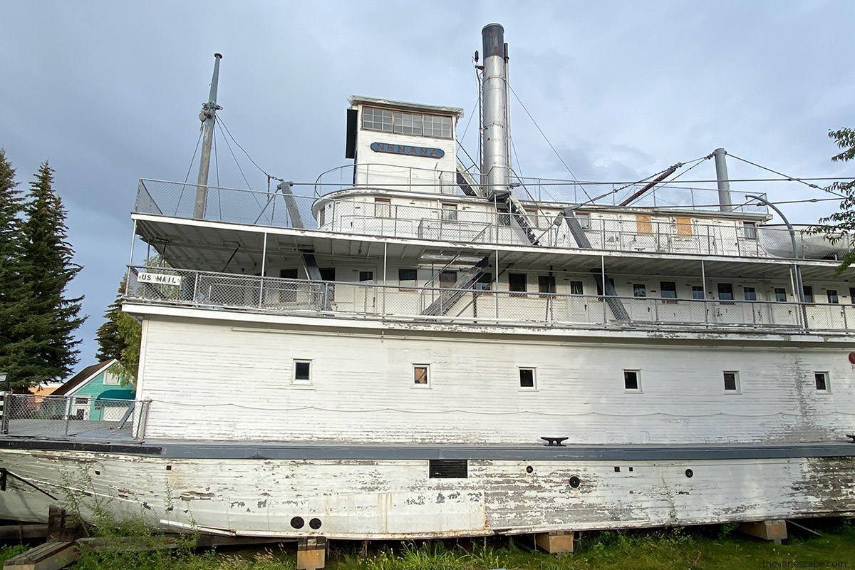 The steamer SS Nenana in Pioneer Park in Fairbanks