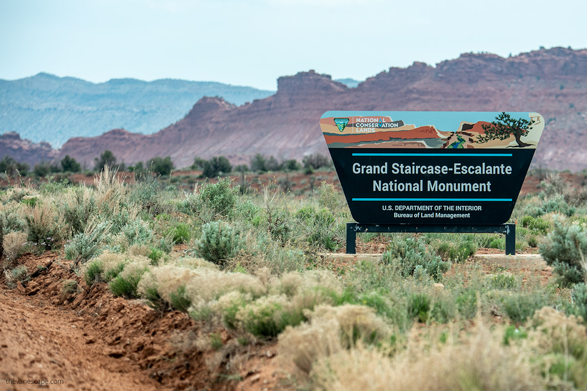 Grand Staircase-Escalante National Monument sign