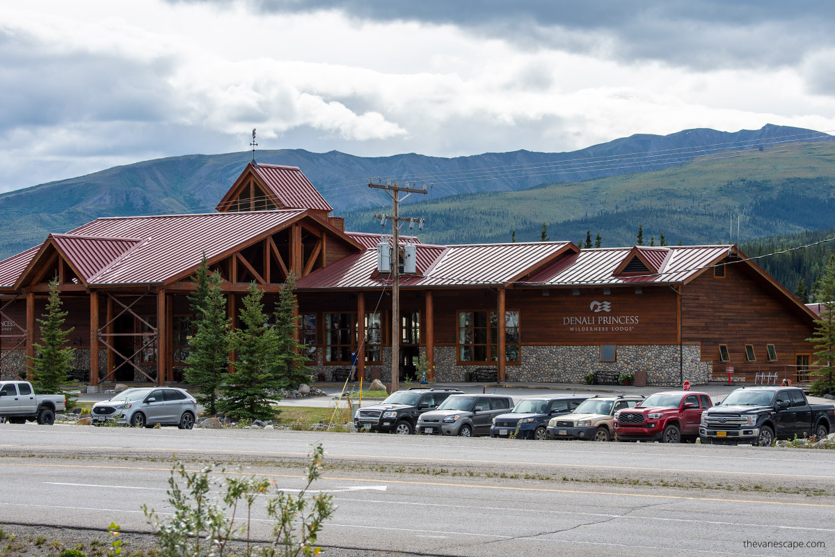 building of Denali Princess Wilderness Lodge one of the best Denali hotels with mountain view