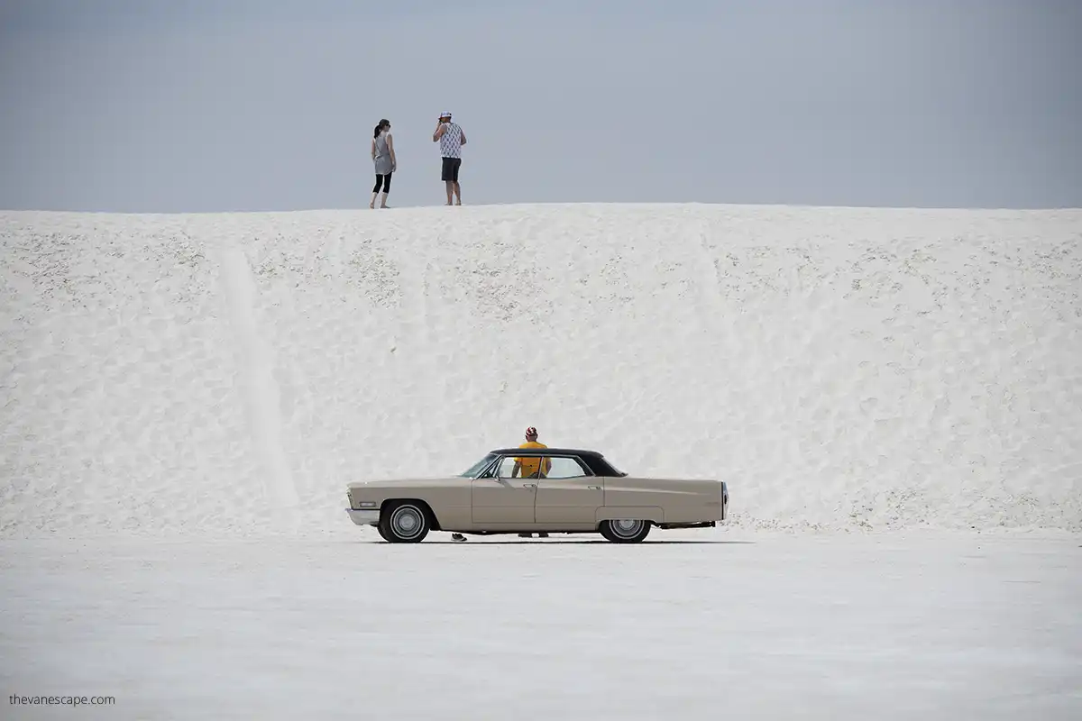 driving car on Dunes Drive.