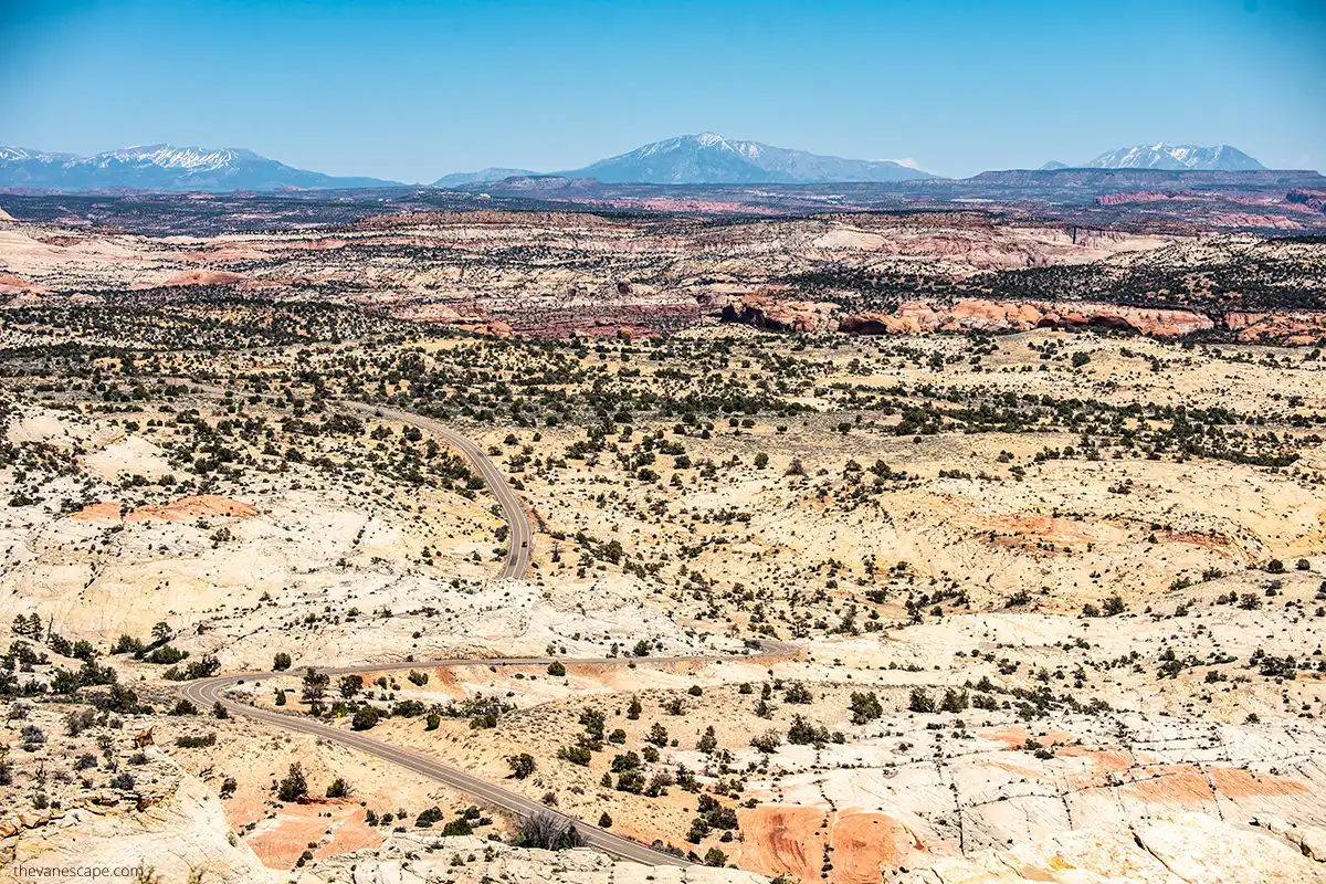 Scenic Byway 12 in Southern Utah which runs through town of Escalante.