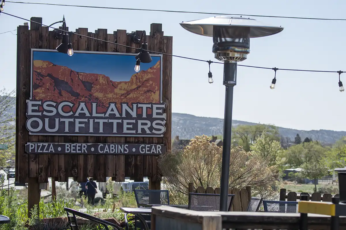 Escalante Outfitters restaurant, cabins and gear.