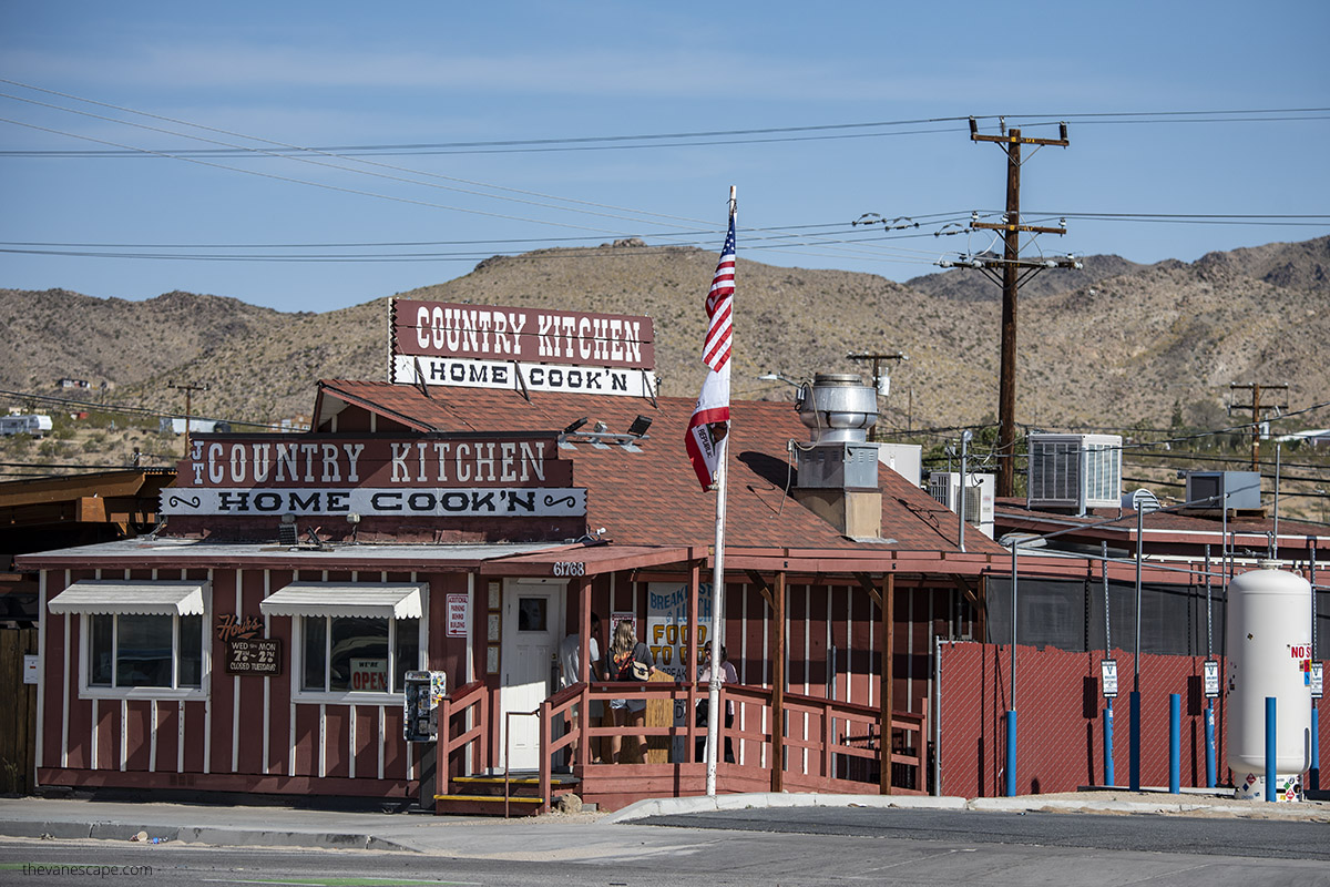 Country Kitchen Restaurant in Joshua Tree Town.