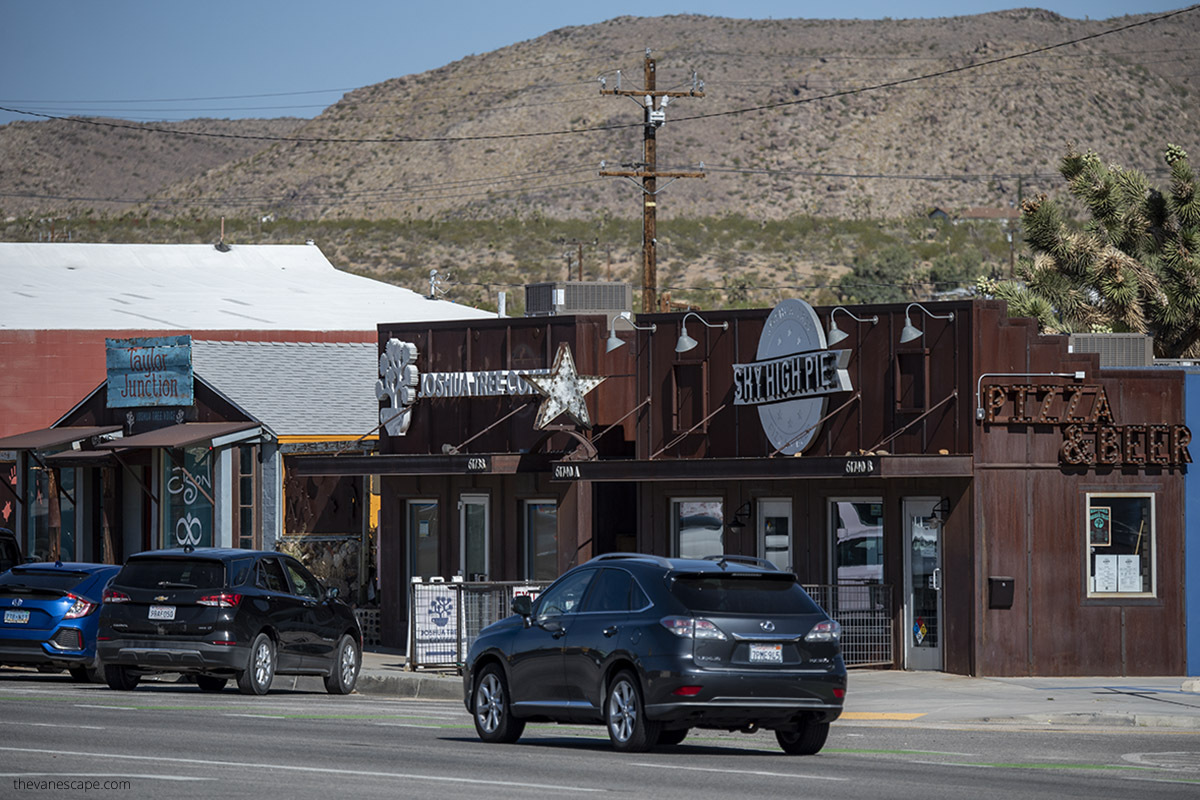 Restaurants in Joshua Tree Town.