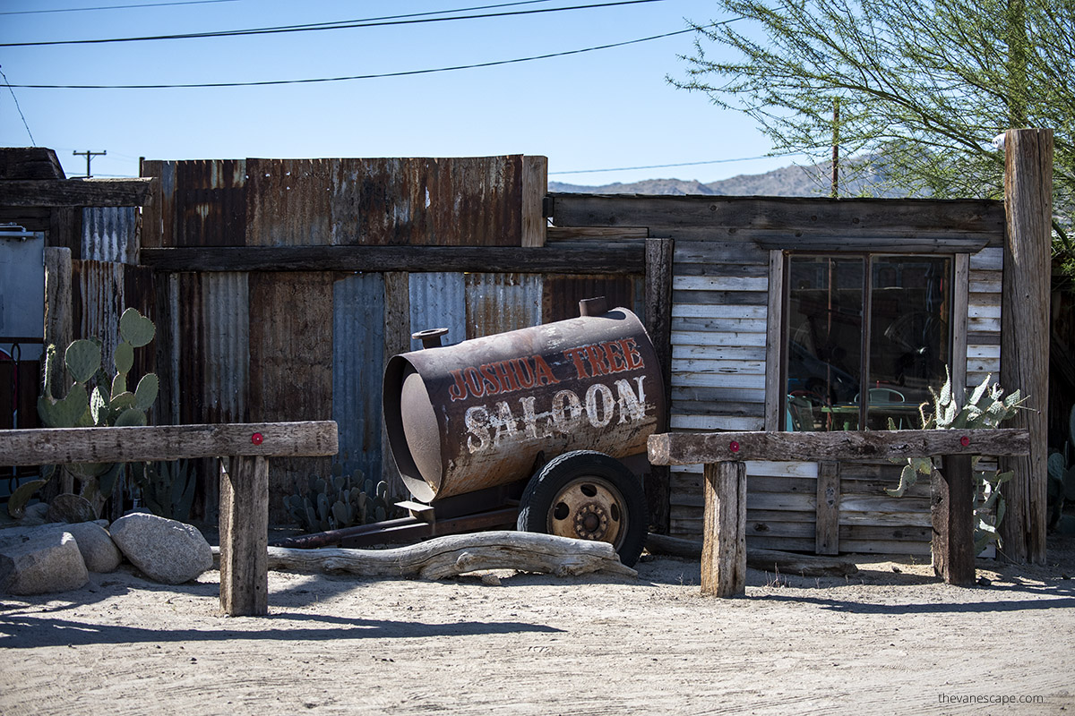 Old wooden Joshua Tree Saloon.