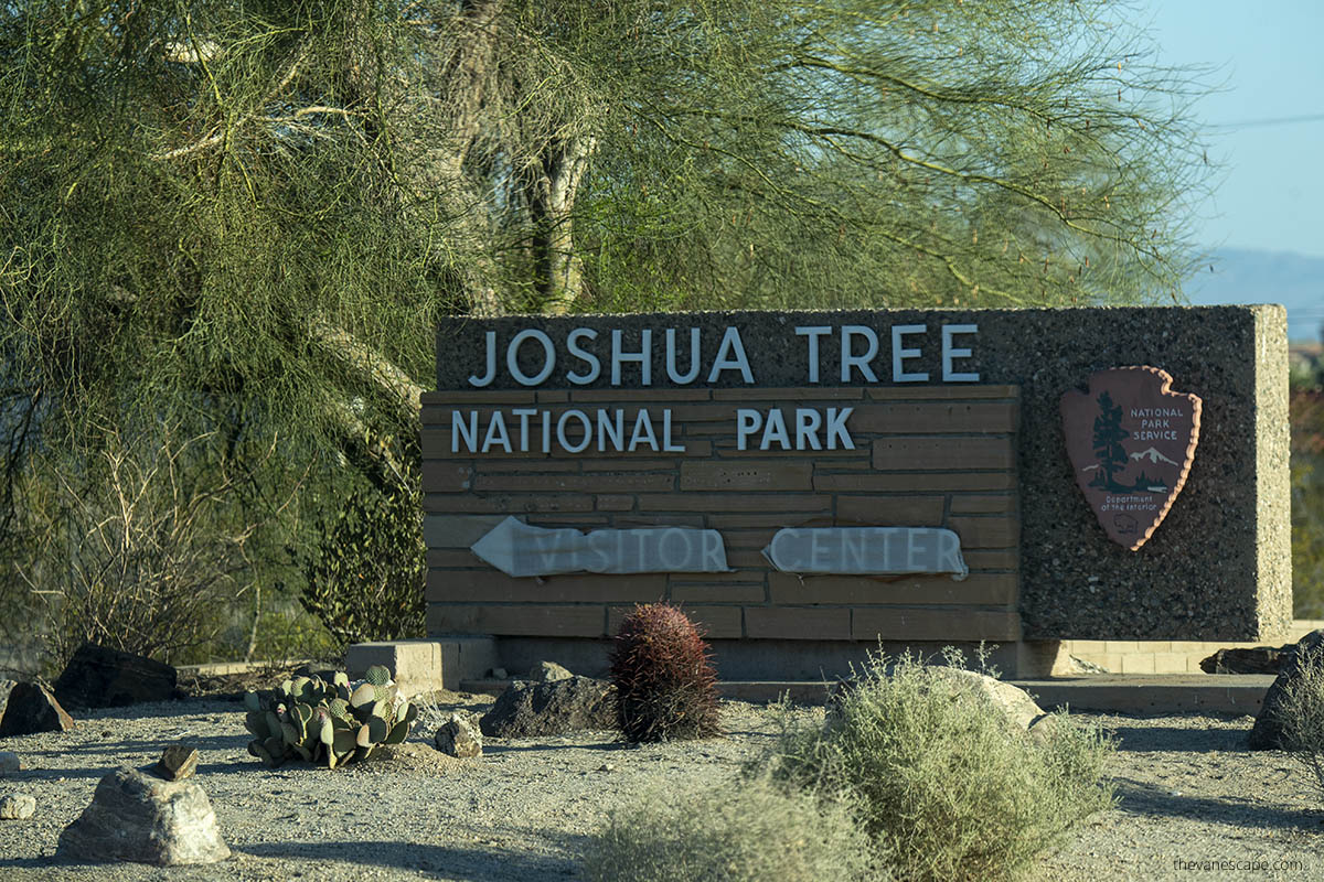 Entrance to Joshua Tree National Park Visitor Center.