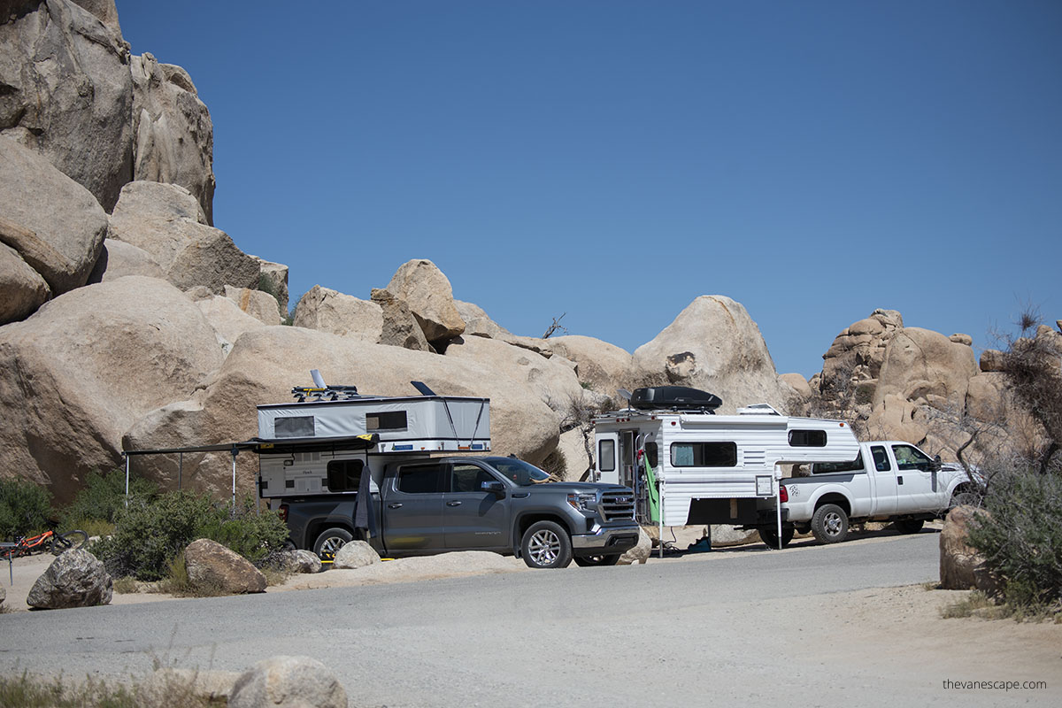 Camping in Joshua Tree.